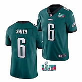 Men & Women & Youth Philadelphia Eagles #6 DeVonta Smith Green Super Bowl LVII Patch Vapor Untouchable Limited Stitched Jersey,baseball caps,new era cap wholesale,wholesale hats